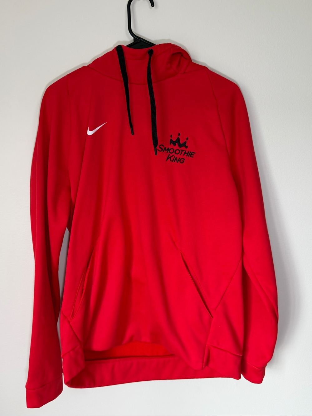 Nike Red Smoothie King Men's Pullover Hoodie with Black Accents